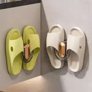 ( )다용도 접착형 걸이 슬리퍼 거치대 실내화 현관 걸이