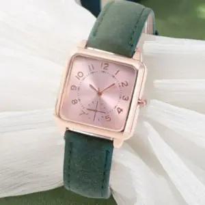 사각 아날로그 시계 여성 빈티지 정장 손목 쿼츠