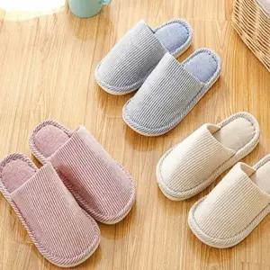 스트라이프 코튼 실내화 네이비 270mm ~ 280mm 주방실내화 거실슬리퍼