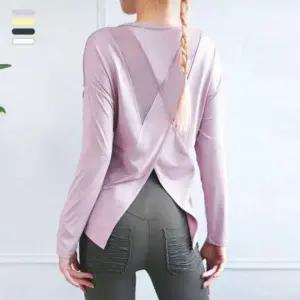 여성 헬스 긴팔 스포츠 티셔츠 운동용 롱슬리브 기능성 상의