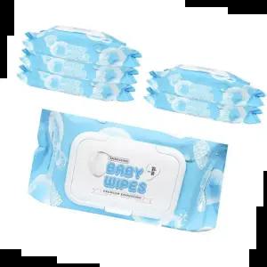 두툼한물티슈 맑음한소끔 두꺼운 엠보싱 캡형 물티슈 72매 6팩