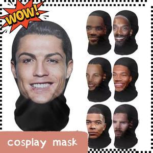 남녀공용 3D 프린트 통기성 마스크, 탄성 메쉬 풀페이스 마스크, 코스프레 모자, 힙합 패션, 바라클라바 후