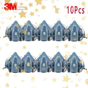 10개입 3M 7502 가스 마스크 화학 방독 마스크 산업용 페인트 스프레이 6000 필터와 호환 가능 유기 가스