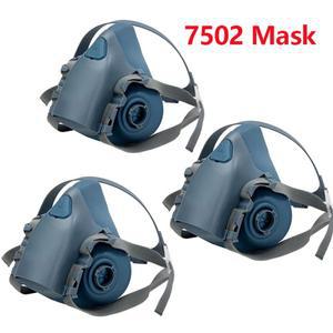 산업용 7502 호흡기 가스 마스크 바디 스프레이 페인트 장식 방진 마스크 3M 6001/6002/6006 필터에 맞는