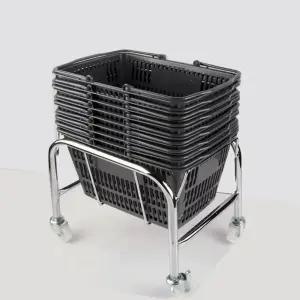 장바구니 거치대 마트 편의점 랙 슈퍼마켓 정리대 선반 수납 걸이 받침