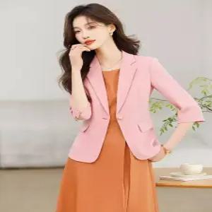 루타꽁몰 여성 정장 자켓 봄가을 7부 소매 코트 봄 쇼트 상의 HO3