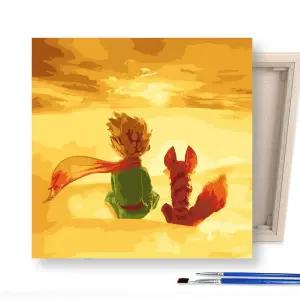 DIY 어린왕자와 사막여우 25X25 캔버스 그림그리기 페인팅 유화그리기