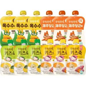 이유케어스 무럭무럭 키즈죽 알뜰 4종 x 3p 세트 고구마 단호박 ... 1세트