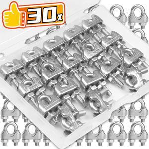 M3M5 방수 U 자형 케이블 클램프 스테인레스 스틸 와이어 로프 고정 클립 볼트 안장 슬링 패스너 액세서리