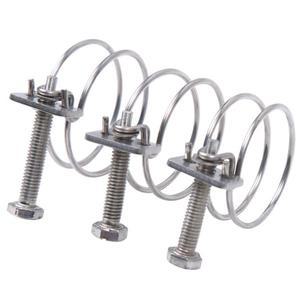 304 스테인리스 스틸 호스 클램프 파이프 클립 더블 와이어 후프 스로트  튜브 워터 환기 조정 가능