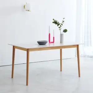 [베스트리빙] 스칸디 12T 포세린 통 세라믹 4인(1400) 사각/타원 원목 식탁/식탁 단품