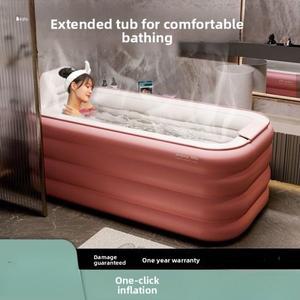 자동 팽창식 욕조 성인용 접이식 두꺼운 보온 땀 증기