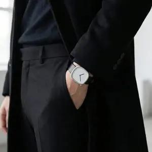 고급 가죽 손목시계 캐주얼 남성 여성 커플 패션 빈티지 시계