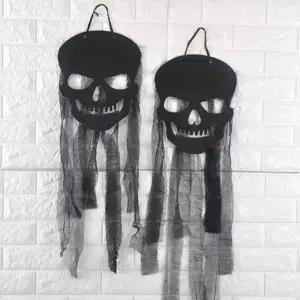 홈파티 홈파티소품 할로윈파티소품 장식행거2개입 할로윈파티 홈파티용품 공포검은해골 할로윈파티장식