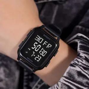 디지털 심플 학생 스포츠 전자 남자 사각 손목 시계 손목시계 손목시계 전자시계 여자시계