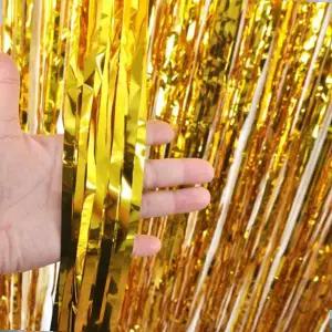 은박 할로윈파티소품 홈파티 할로윈파티장식 수술커튼 골드 파티장식 홈파티소품 파티소품 파티 홈파티용품