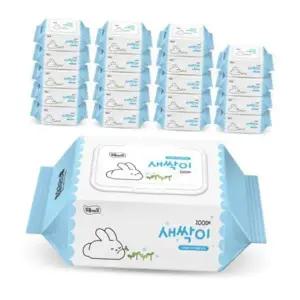 물티슈100매 미래생활 잘풀리는집 새싹이 물티슈 캡형 100매 20팩