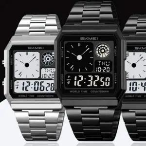 손목시계 손목 시계 전자 남성 디지털 메탈 정장