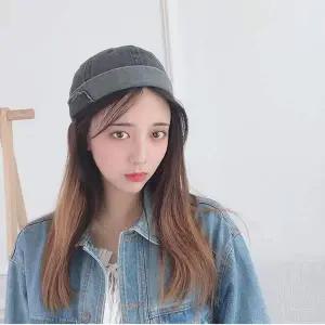 티오 빈티지 와치캡 그레이 챙없는 골무모자 챙없는모