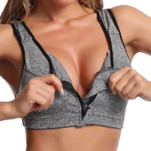 러닝 앞잠금 크롭 스포츠 브라탑 운동복