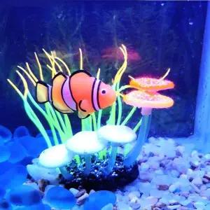 수족관 꾸미기 야광 인조수초 흰동가리 수초 어항 수
