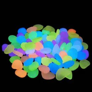 [골드스마일]샤이닝 야광자갈 200p 컬러믹스 정원 어항 야광돌 어