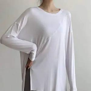 ToB 데일리 디자인 베이직 요가 스포츠 헬스 긴팔티 절개