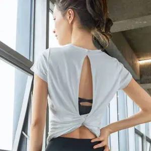 ToB 반팔티 필라테스 우아한 트임 뒷태 요가 데일리