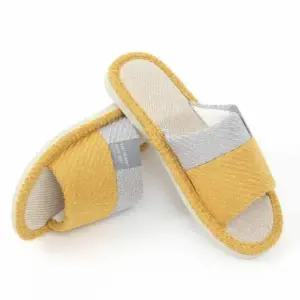 실내화(245-250mm) ZX039278 (옐로) 실내슬리퍼 린넨거실화