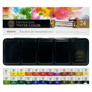 [셀러에이드]TBZ 전문가용 고체물감 일체형팔레트 24색