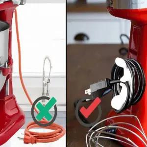 [셀러에이드]TBZ 주방 코드선 정리 홀더 전원케이블 수납