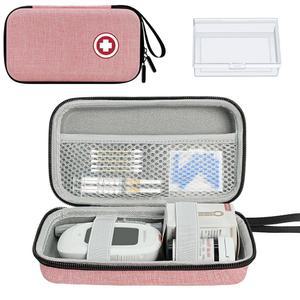 ICIMBI 용품 여행 케이스, 검사 키트를 미터가 휴대용 포함된 스트립, 닦기 랜싱 모니터링 정리함, 위한 케이스 랜싯, 키트, 알코올 혈당 장치,