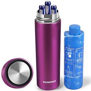 인슐린 쿨러 여행용 케이스 TSA 승인, 약물 의약품 정리함(보라색) 3u20134 냉장 아이스팩이 펜, 포함된 가능한 용품용 휴대용 재사용 케이스,