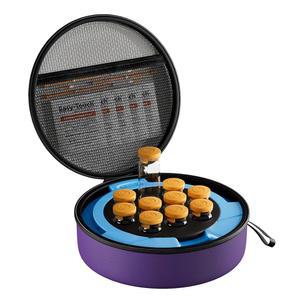 프로케이스 10 슬롯 인슐린 바이알 쿨러 펩타이드 보라색 여행 냉각 짧은 홀더, 보관 아이스 브릭, 케이스, - 하드 표준 용품 정리함 키트 U-100 병용 10ml