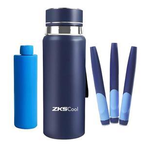 ZKS쿨 인슐린 쿨러 여행 케이스 u2013 (블루) 포함 대용량, 펜 가방 24시간 가능한 3개 재사용 쿨러, 장착 약물 경량 아이스팩 승인 u20135 TSA