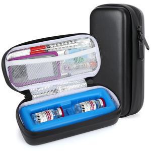 유셰어 인슐린 바이알 쿨러 여행 케이스 오거나이저 - 가방으로 작은 프로텍터, 약을 휴대용 승인 보호 TSA 포함된 얼음 냉장 시원하게 팩 벽돌이 병 유지,