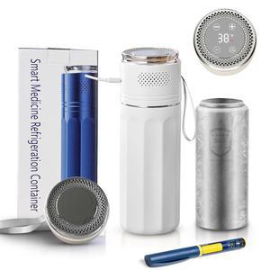 여행용 인슐린 쿨러 케이스 USB 플러그인 1개 TSA 냉장 휴대용 보관, 약물 보유 온도 및 의약품 바이알 펜 얼음 u20137 전기 링이 포함된 승인 표시