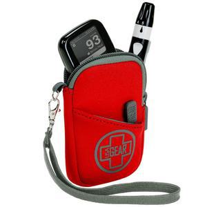 USA 기어 포도당 모니터 케이스 및 내후성 홀더 등 손목 흡입기 벨트 네오프렌, 스트랩 탈착식 랜싯, 랜싱 맞는 모니터, 펜, 파우치에 루프,