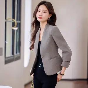 EAMT 여자 정장 자켓 노카라 코트 봄가을 캐주얼 오피스룩 상의 EUNG1