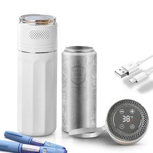 인슐린 쿨러 여행용 케이스 USB 충전 케이스, 적합 1개) 표시 링이 TSA 전기 약물 아이스 승인(u20137 있는 펜 및 온도 바이알에 의학 휴대용