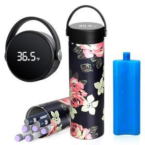 온도 표시 기능이 있는 WIBOND 인슐린 여행용 에피펜용 냉각 48시간 백, 승인 용 제 쿨러 냉장고 휴대용 펜용 TSA - 보관, 1-7 케이스