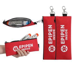 스포츠 아웃도어 하이킹 여행 액세서리를 위한 여행용 휴대용 파우치용 액세서리 카라비너가 케이스, 2팩 유셰어 펜 펜, 백, 포함된 에피펜 홀더 단열 2개의