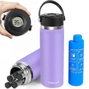 메디네이드 인슐린 쿨러 여행 케이스 TSA 장착된 문자로 지퍼드 있는 펜(보라색) 표시가 및 약물 GLP1 2개, 온도 팩이 승인, 아이스 정리함, 냉장