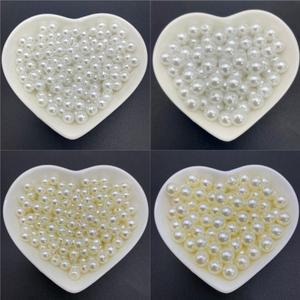 4mm-20mm 아크릴 스페이서 비즈 모조 진주 라운드 쥬얼리 만들기 DIY 의류 액세서리