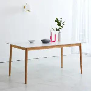 스칸디 1600 6인 사각/타원 세라믹 원목식탁(단품)