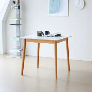 스칸디 800 2인 사각 세라믹 원목 식탁(단품)