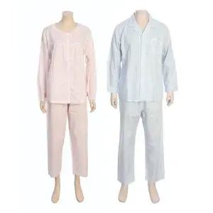 [갤러리아] G/비비안 면 레이온소재 스트라이프 플라워나염 남여성파자마 세트(MPWP8890A/R)