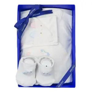 [갤러리아] (압소바출산,태교,배냇저고리세트)구름말배냇슈트+구름말단말세트(A1B-10109SET)