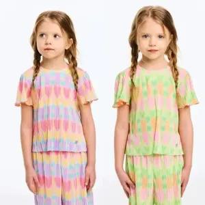 [갤러리아] 베네통키즈 26S/S 레인보우보드레플리츠블라우스(2컬러)  QAWS03631