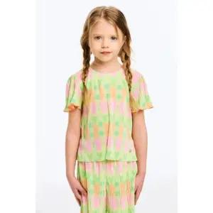 [갤러리아] 베네통키즈 26S/S 레인보우보드레플리츠블라우스  QAWS03631YG